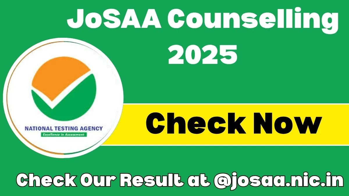 JoSAA Counselling 2025